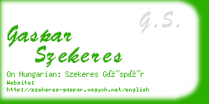 gaspar szekeres business card